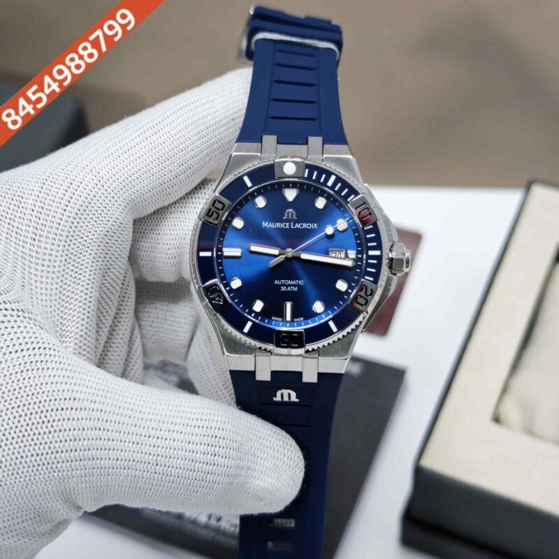 Maurice Lacroix Aikon Venturer Steel Blue Dial Rubber Strap Swiss Automatic Watch