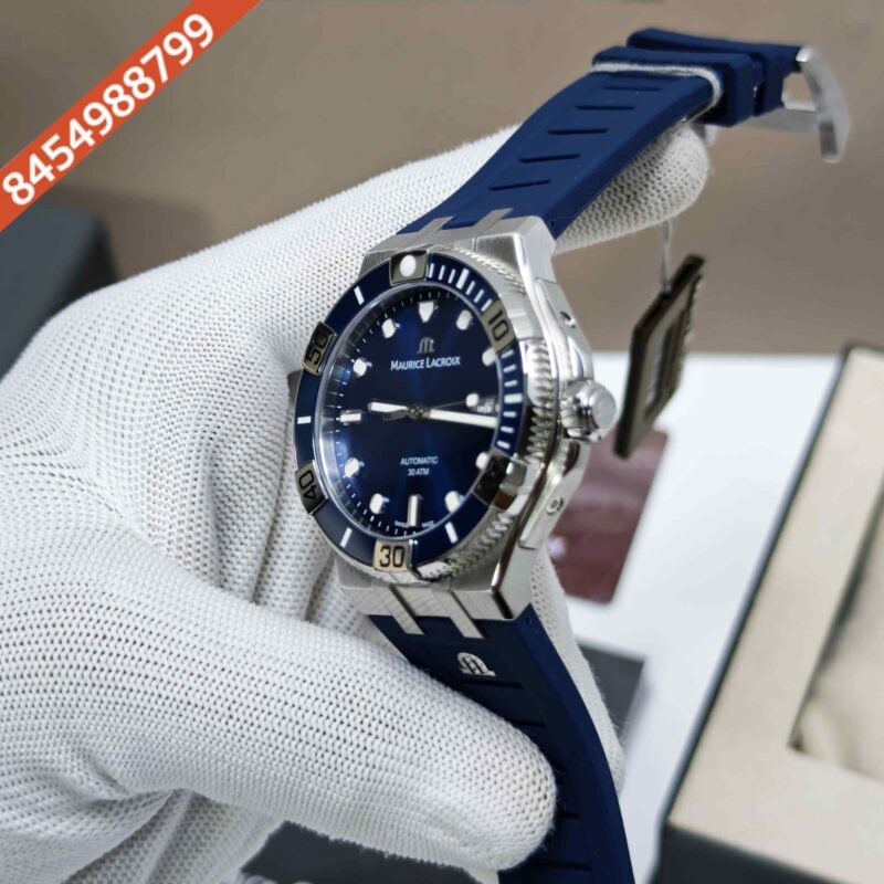 Maurice Lacroix Aikon Venturer Steel Blue Dial Rubber Strap Swiss Automatic Watch - Image 2