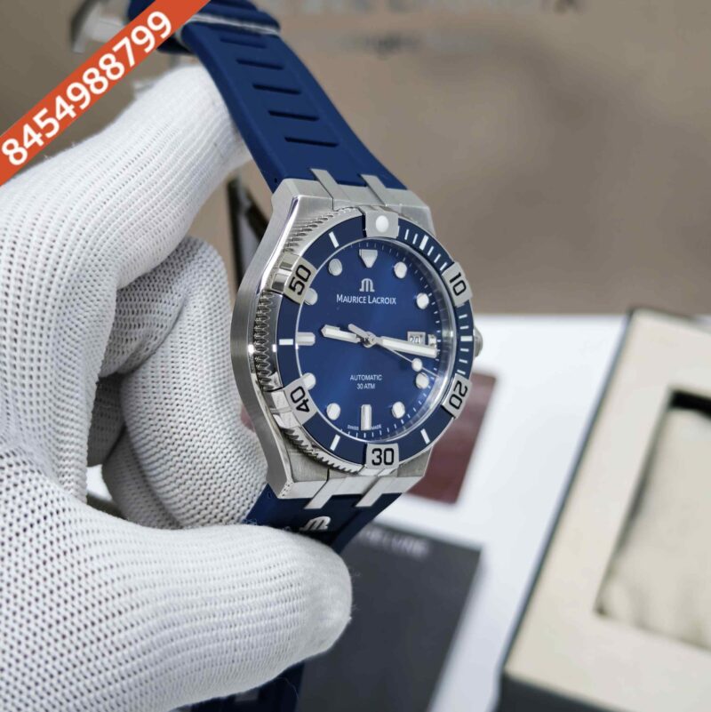Maurice Lacroix Aikon Venturer Steel Blue Dial Rubber Strap Swiss Automatic Watch - Image 3
