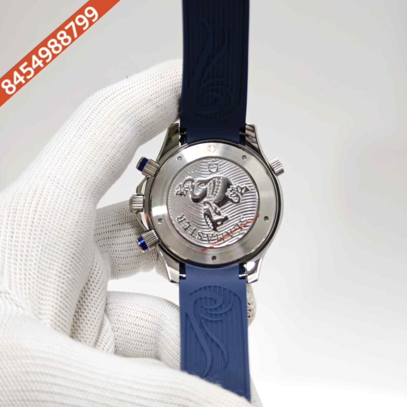 Omega Seamaster 300M Chronograph Blue Dial Blue Strap Swiss Quartz Watch - Image 4