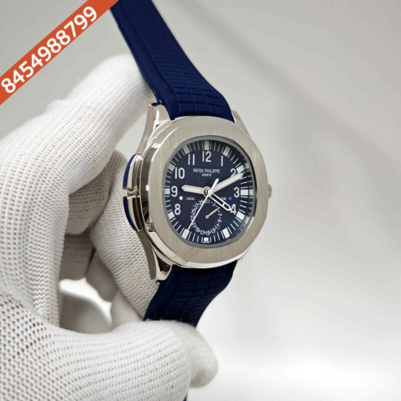 Patek Philippe Aquanaut Chronograph Steel Blue Dial Swiss Automatic Watch - Image 3