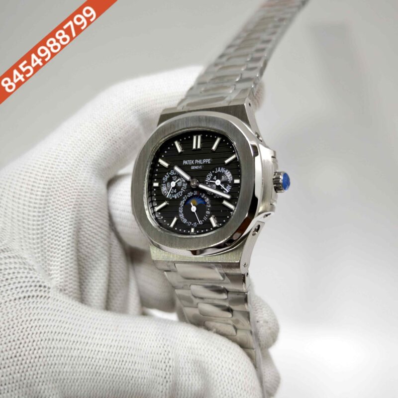 Patek Philippe Nautilus Annual Calendar Steel Black Dial Swiss Automatic Watch - Image 2