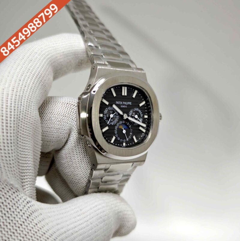 Patek Philippe Nautilus Annual Calendar Steel Black Dial Swiss Automatic Watch - Image 3