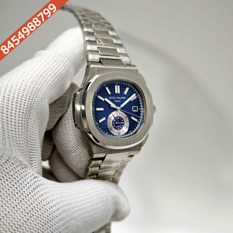 Patek Philippe Nautilus Blue Dial Stainless Steel  Strap Swiss Automatic Watch - Image 3
