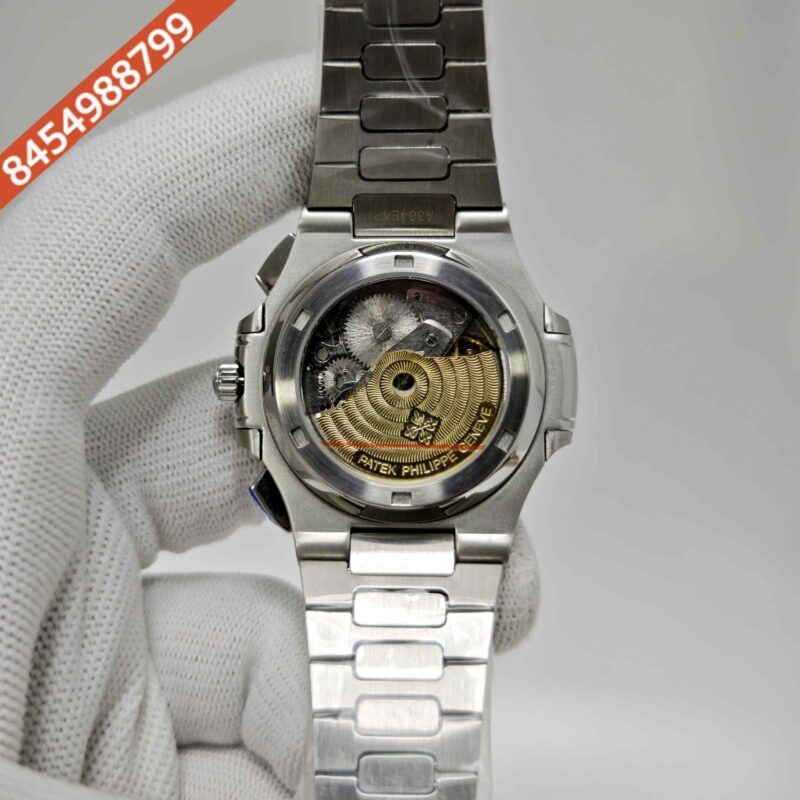 Patek Philippe Nautilus Chronograph Travel Time Blue Dial stainless steel Swiss Automatic watch - Image 4
