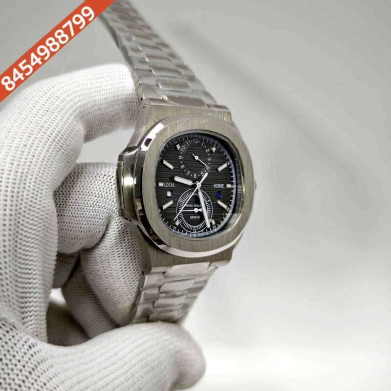 Patek Philippe Nautilus Chronograph Travel Time Grey Dial stainless steel Swiss Automatic watch - Image 3