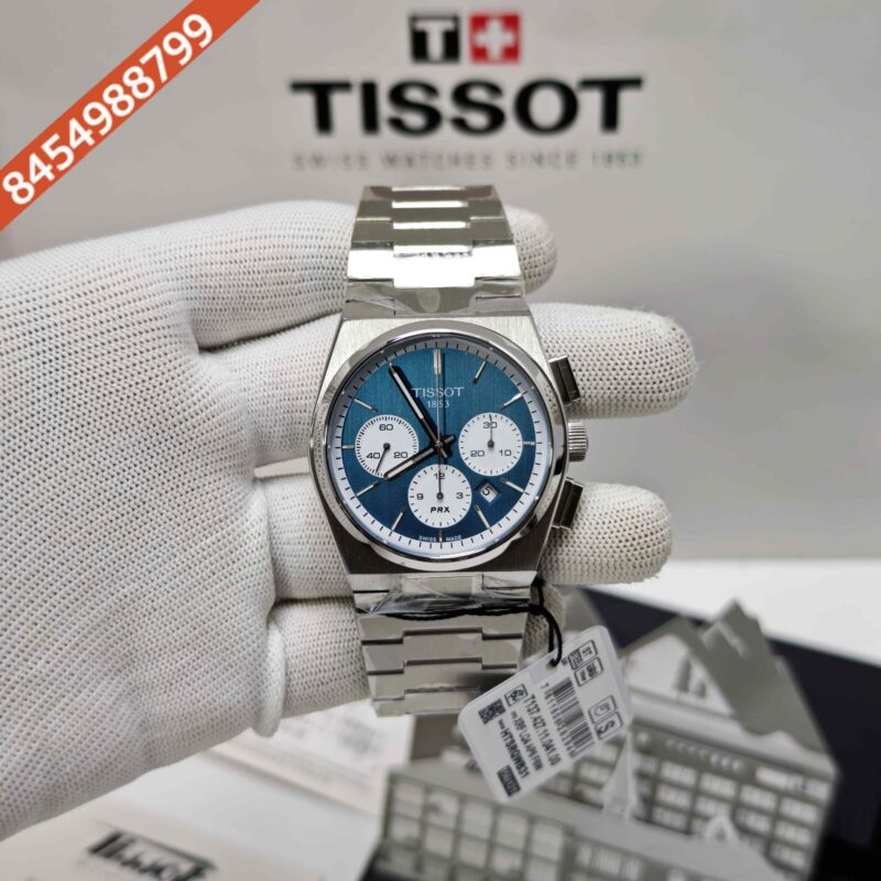 Tissot 1853 T-Classic PRX Chronograph Steel Blue Dial Store Qualty Swiss Automatic Watch