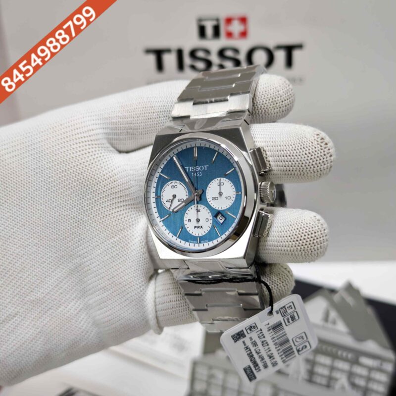 Tissot 1853 T-Classic PRX Chronograph Steel Blue Dial Store Qualty Swiss Automatic Watch - Image 2