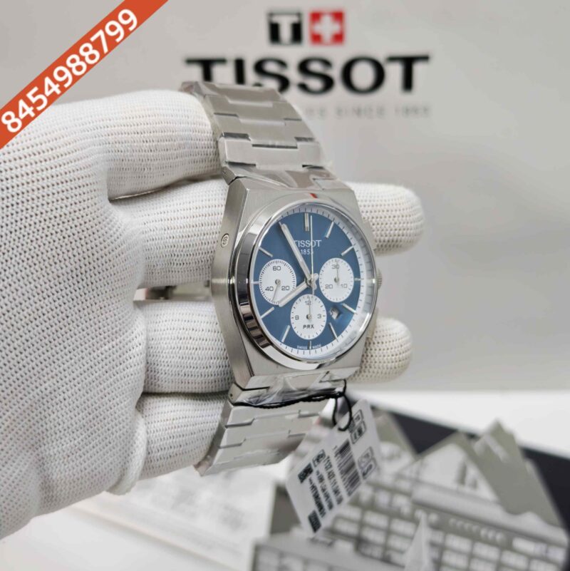 Tissot 1853 T-Classic PRX Chronograph Steel Blue Dial Store Qualty Swiss Automatic Watch - Image 3