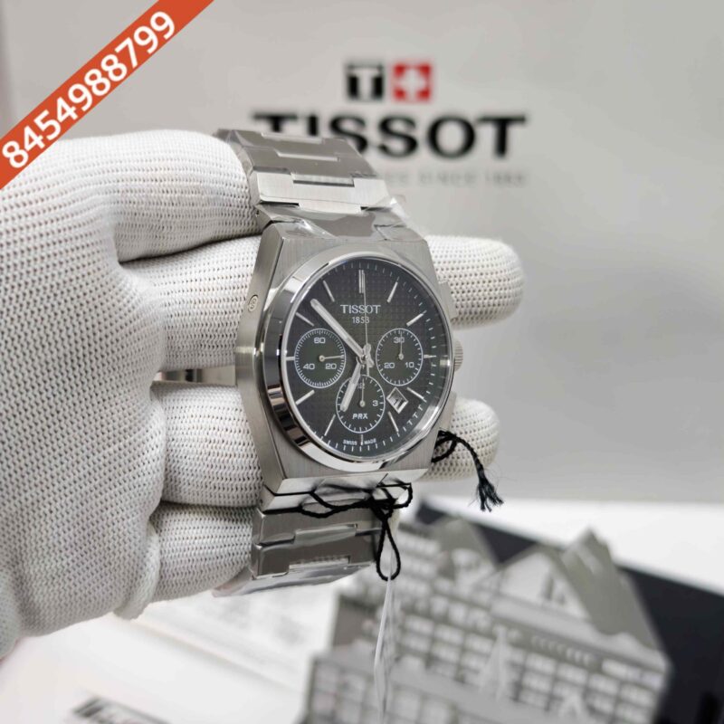 Tissot 1853 T-Classic PRX Chronograph Steel Green Dial Store Quality Swiss Automatic Watch - Image 3