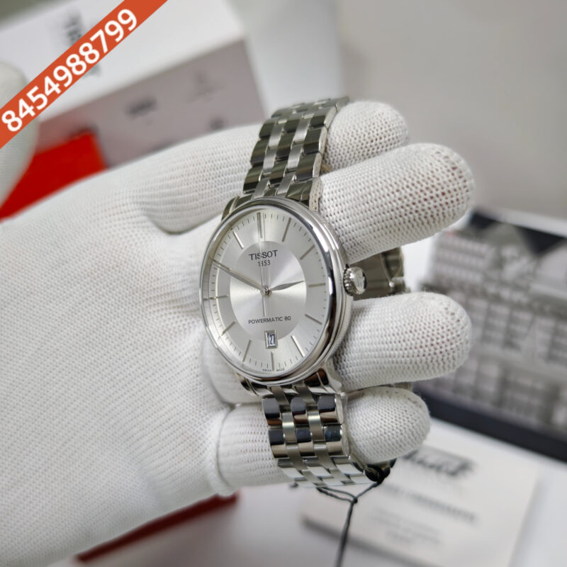Tissot Carson Powermatic 80 Stainless Steel White Dial Store Quality Swiss Automatic Watch - Image 2