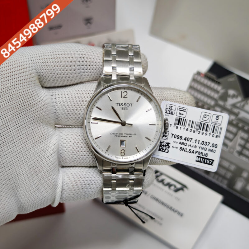 Tissot Chemin Des Tourelles Powermatic 80 Steel White Dial Store Quality Swiss Automatic Watch