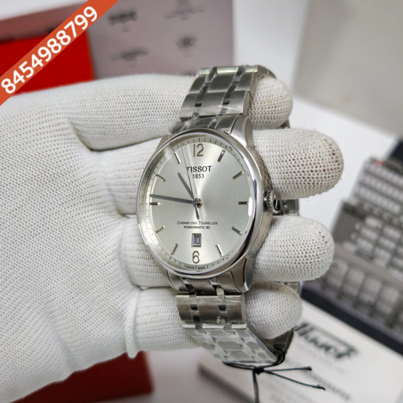 Tissot Chemin Des Tourelles Powermatic 80 Steel White Dial Store Quality Swiss Automatic Watch - Image 3