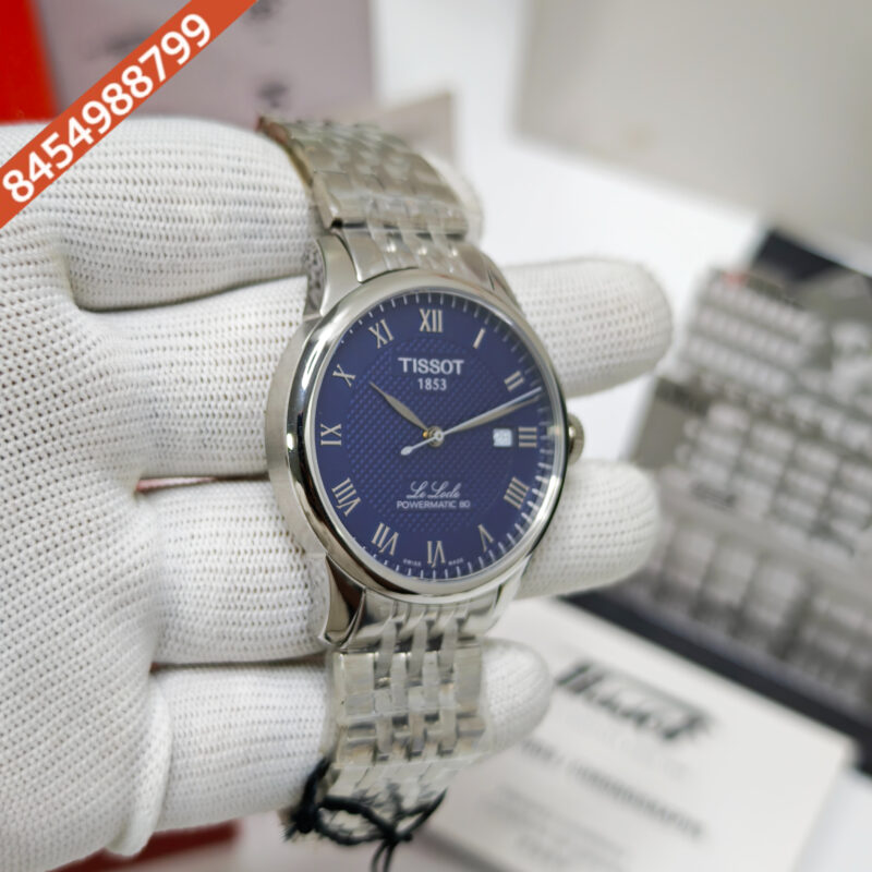 Tissot Le Locle Powermatic 80 Stainless Steel Blue Dial Store Quality Swiss Automatic Watch - Image 4