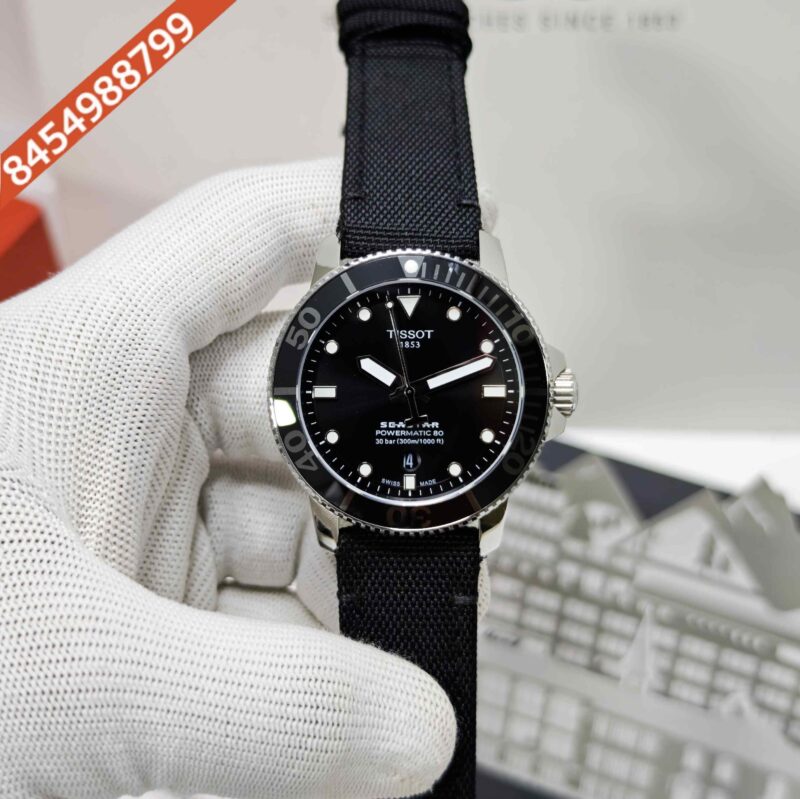 Tissot Seastar 1000 Powermatic Black Dial Black Silicon Strap Store Quality Swiss Automatic Watch