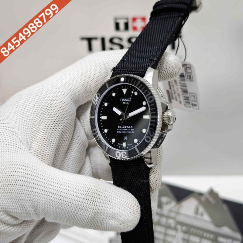 Tissot Seastar 1000 Powermatic Black Dial Black Silicon Strap Store Quality Swiss Automatic Watch - Image 2