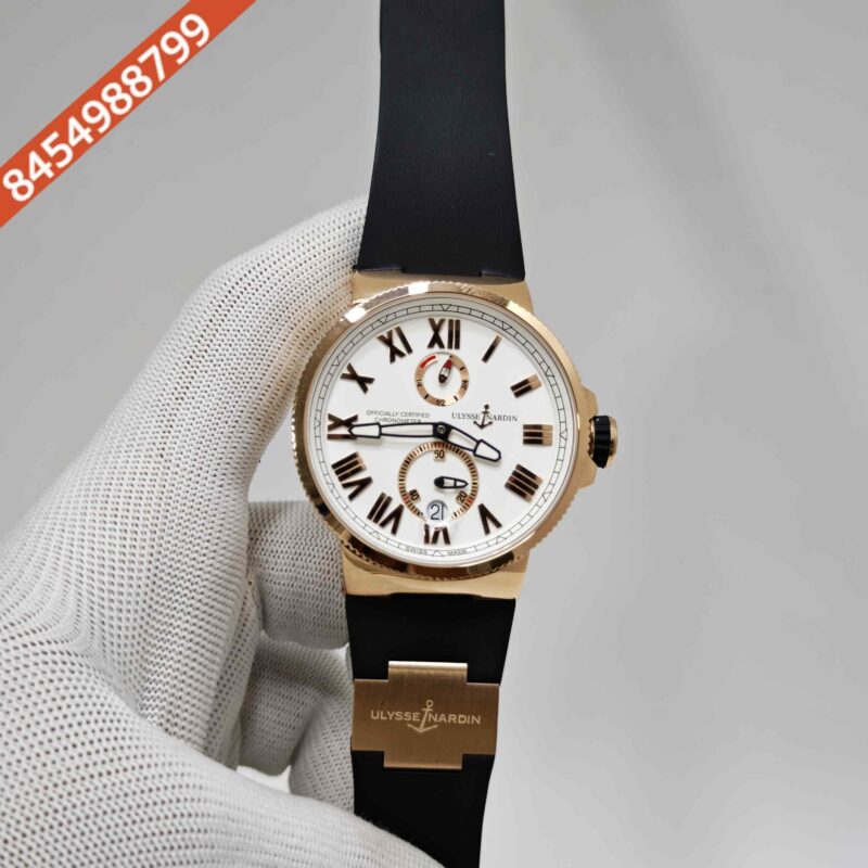 Ulysse Nardin Marine Chronometer White Dial Rubber strap Swiss Automatic Watch