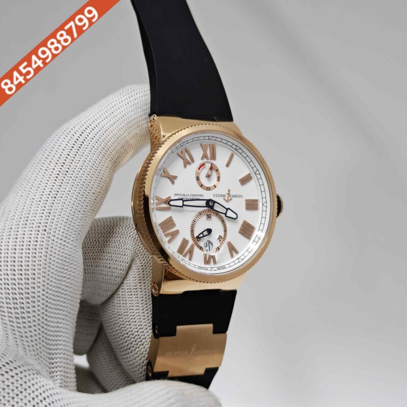 Ulysse Nardin Marine Chronometer White Dial Rubber strap Swiss Automatic Watch - Image 3