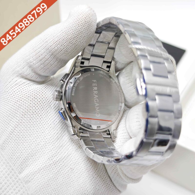 Ferragamo 1927 Chrono Stainless Steel Green Dial Store Quality Swiss Watch - Image 4