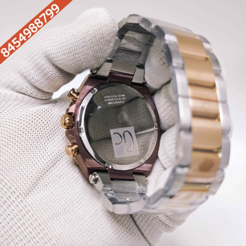 Guess IronClass Chronograph Rose Gold steel Brown Dial Dual Tone Strap Swiss Watch - Image 4