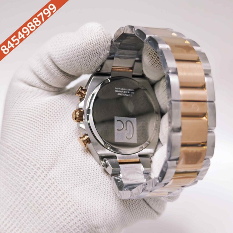 Guess IronClass Chronograph Rose Gold steel White Dial Dual Tone Strap Swiss Watch - Image 4