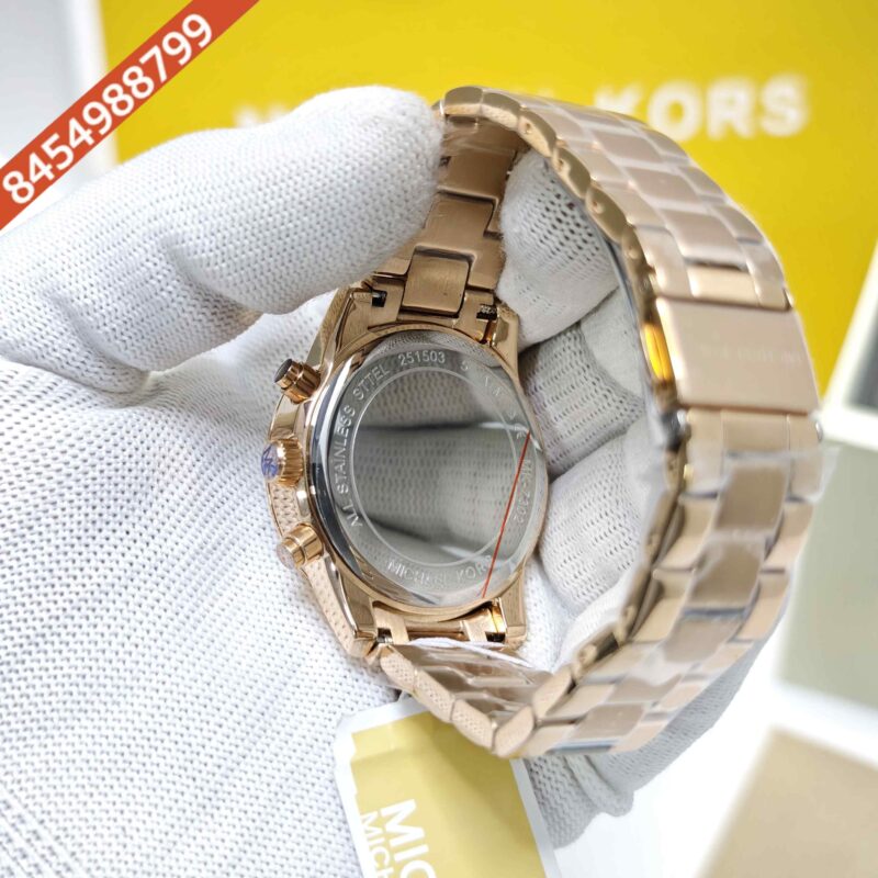 Michael Kors Ritz MK7302 Choronograph Rose Gold Rose Gold Diamond Dial Swiss Watch - Image 4
