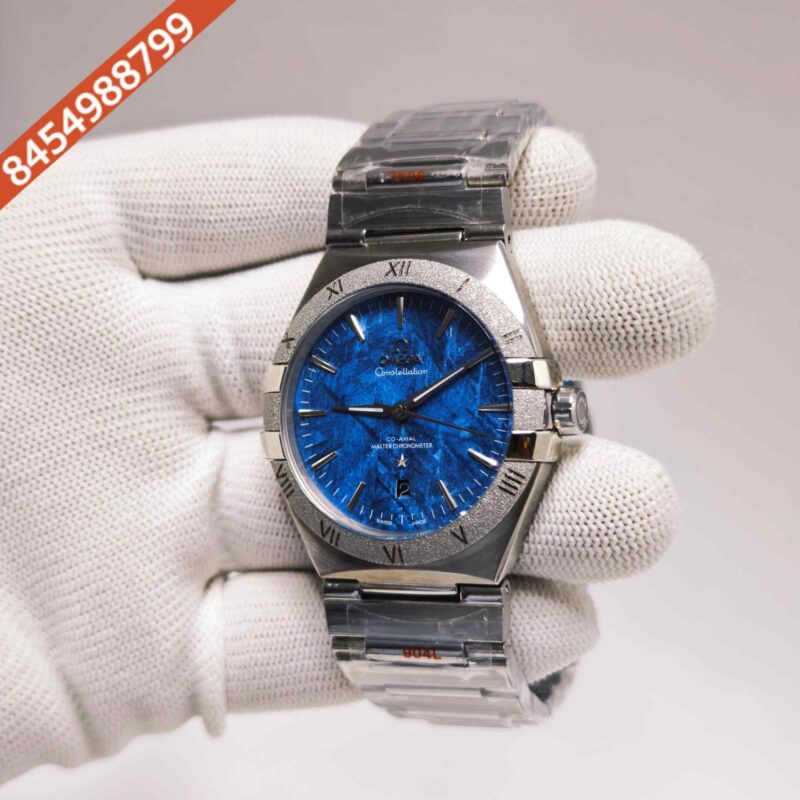 Omega Constellation Co-Axail Meteorite Blue Edition Steel Swiss Automatic Watch - Image 2