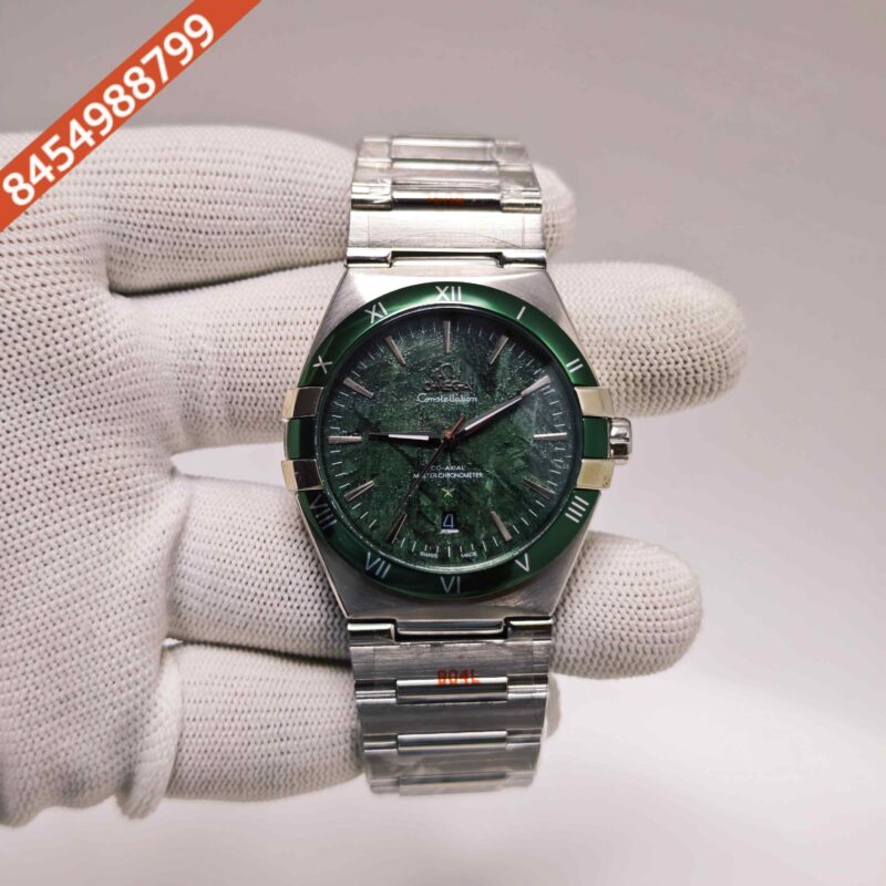 Omega Constellation Co-Axail Meteorite Green Edition Steel Swiss Automatic Watch