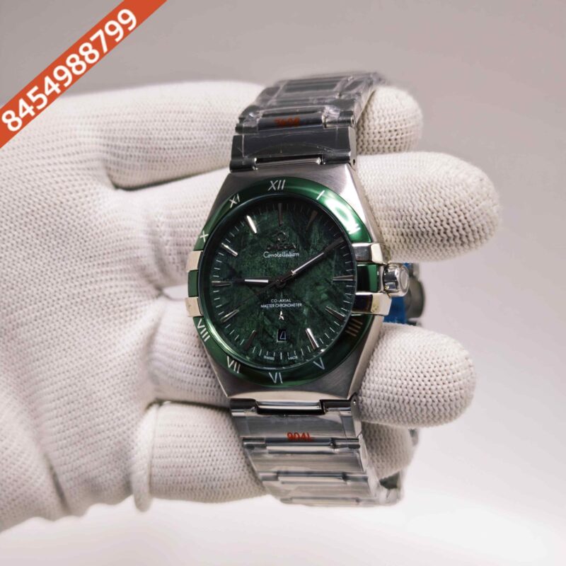 Omega Constellation Co-Axail Meteorite Green Edition Steel Swiss Automatic Watch - Image 2