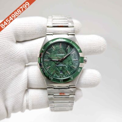 Omega Constellation Co-Axail Meteorite Green Edition Steel Swiss Automatic Watch