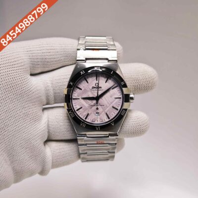Omega Constellation Co-Axail Meteorite Purple Edition Steel Swiss Automatic Watch