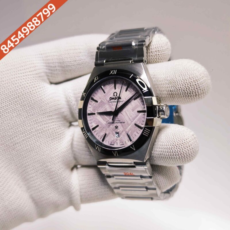 Omega Constellation Co-Axail Meteorite Purple Edition Steel Swiss Automatic Watch - Image 2