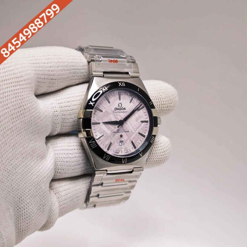 Omega Constellation Co-Axail Meteorite Purple Edition Steel Swiss Automatic Watch - Image 3