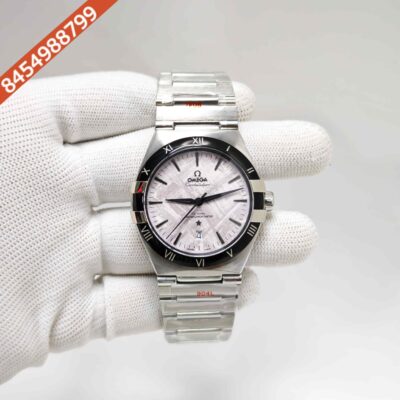 Omega Constellation Co-Axail Meteorite Purple Edition Steel Swiss Automatic Watch