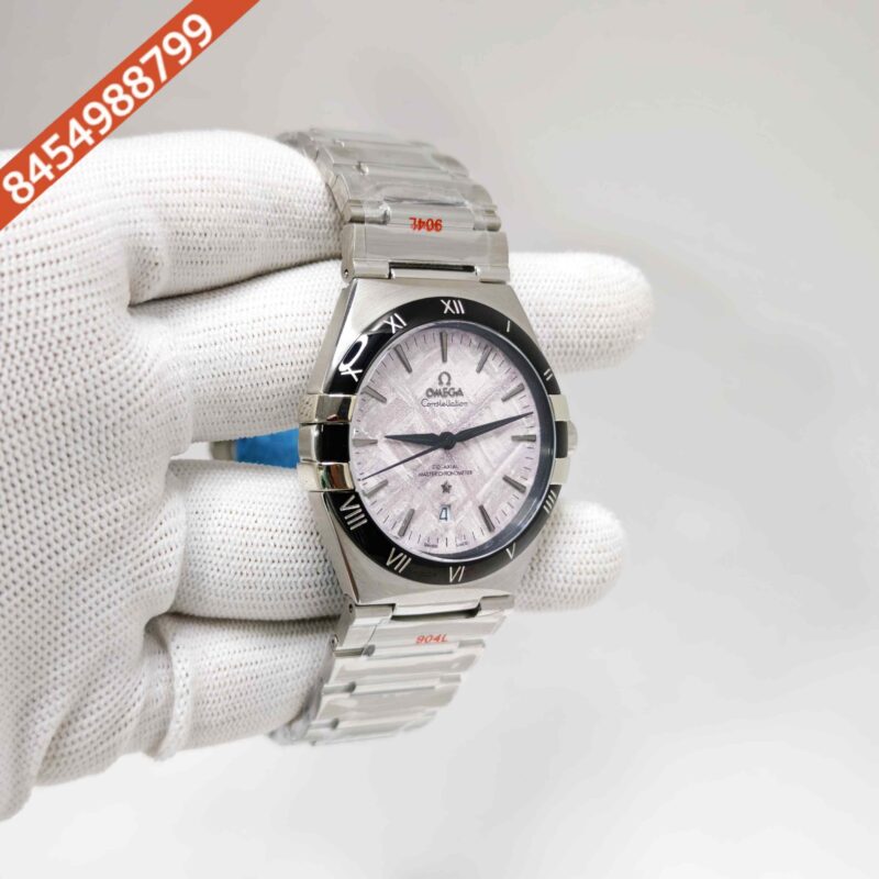 Omega Constellation Co-Axail Meteorite Purple Edition Steel Swiss Automatic Watch - Image 3