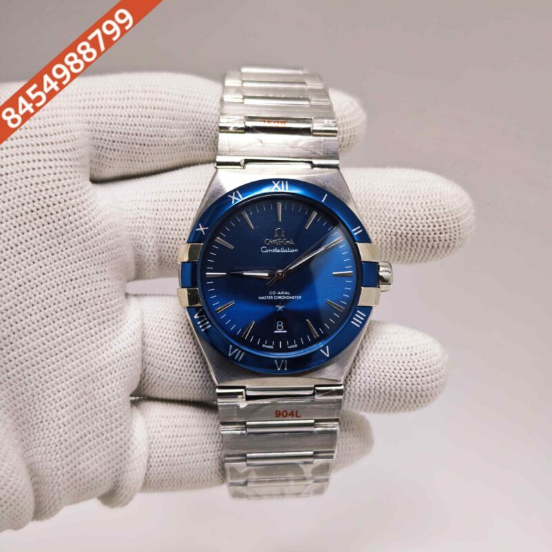 Omega Constellation Co-axial Master Chronometer Steel Blue Dial Swiss Automatic Watch