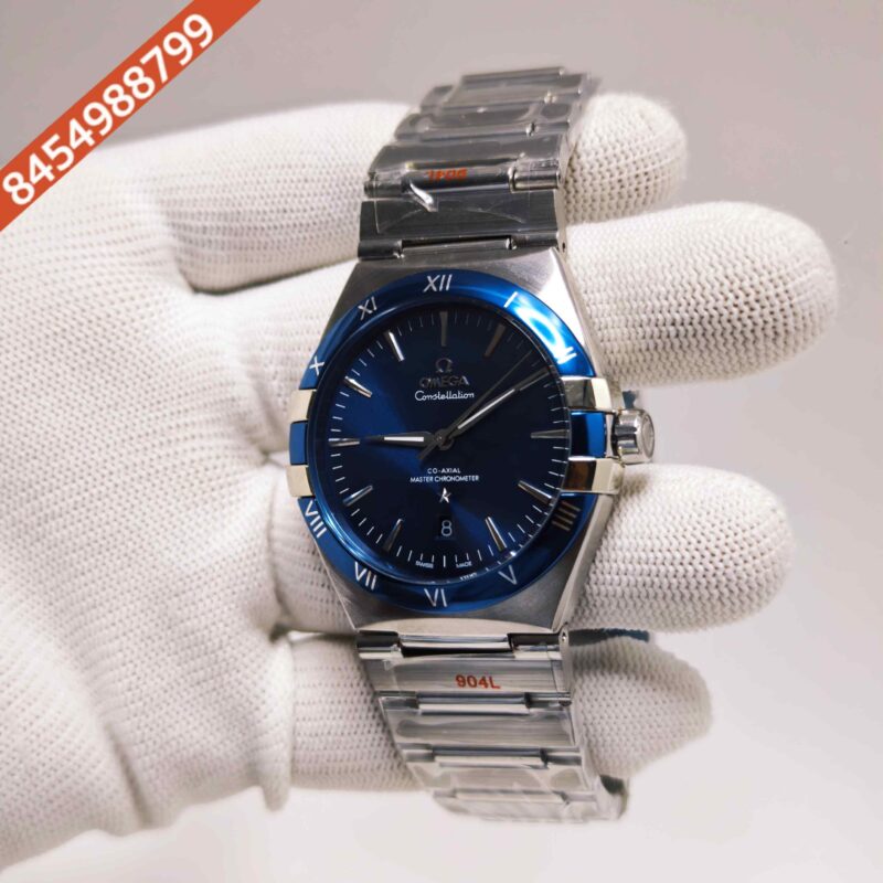 Omega Constellation Co-axial Master Chronometer Steel Blue Dial Swiss Automatic Watch - Image 3