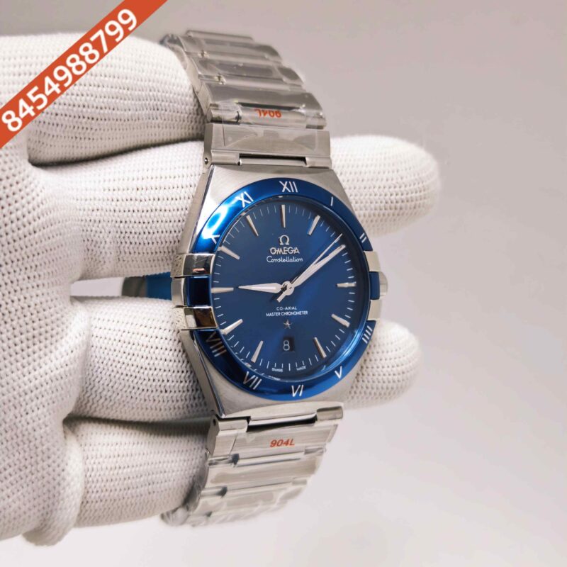 Omega Constellation Co-axial Master Chronometer Steel Blue Dial Swiss Automatic Watch - Image 2
