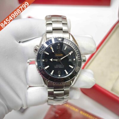 Omega Seamaster Planet Ocean Steel Black Dial Swiss ETA Automatic Watch