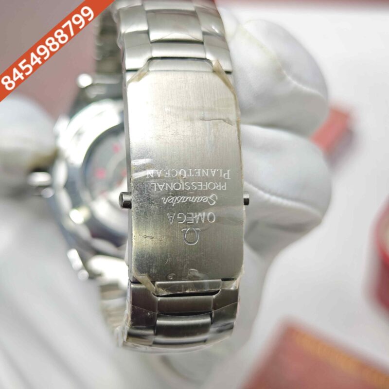 Omega Seamaster Planet Ocean Steel Black Dial Swiss ETA Automatic Watch - Image 5