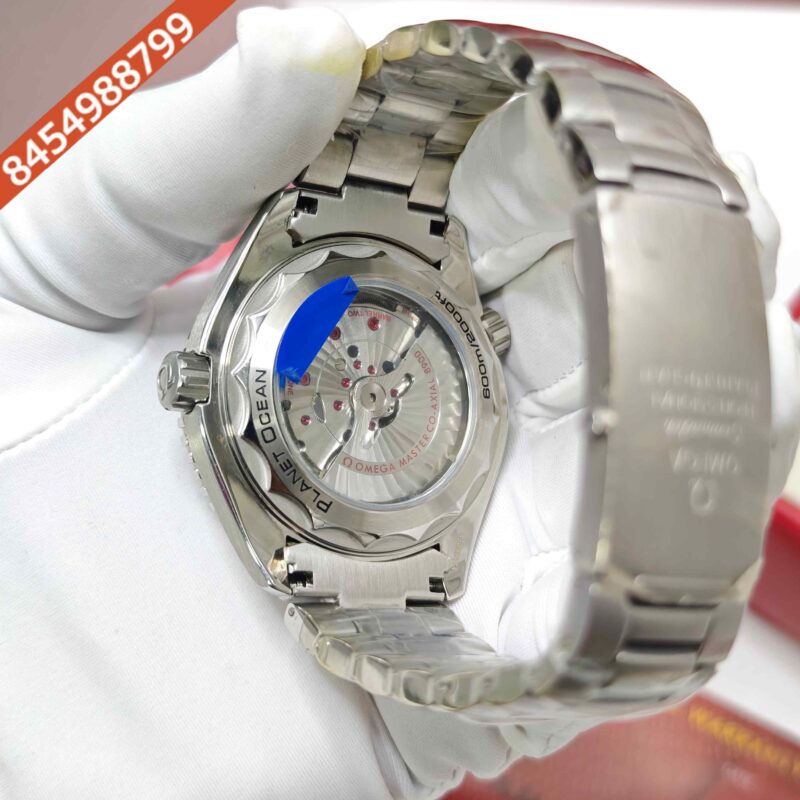 Omega Seamaster Planet Ocean Steel Blue Dial Swiss ETA Automatic Watch - Image 4