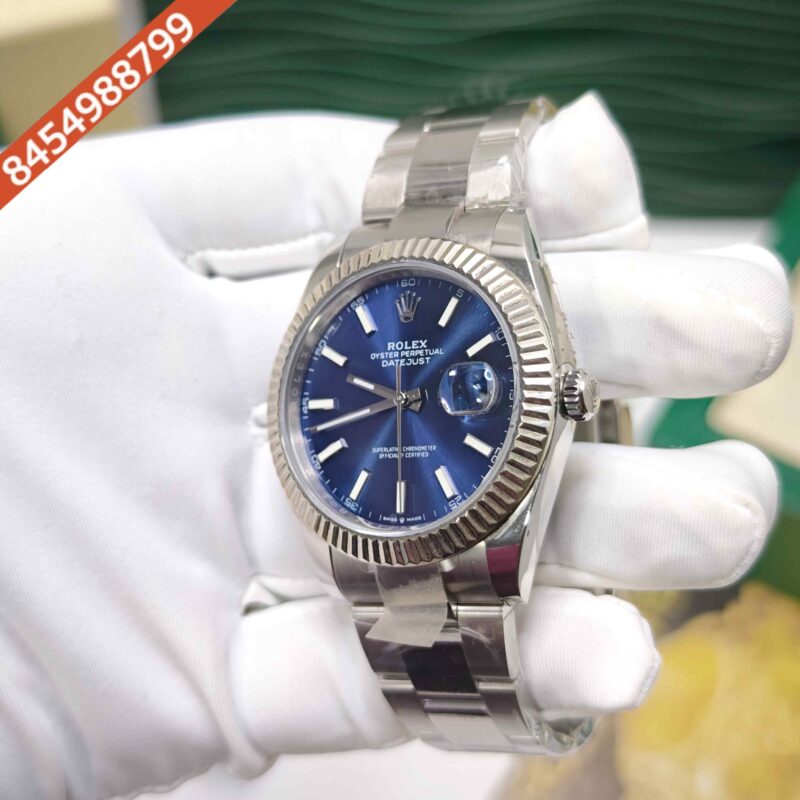Rolex Datejust 126334 Blue Dial Fluted Bezel Steel Strap Swiss ETA Automatic Watch - Image 2