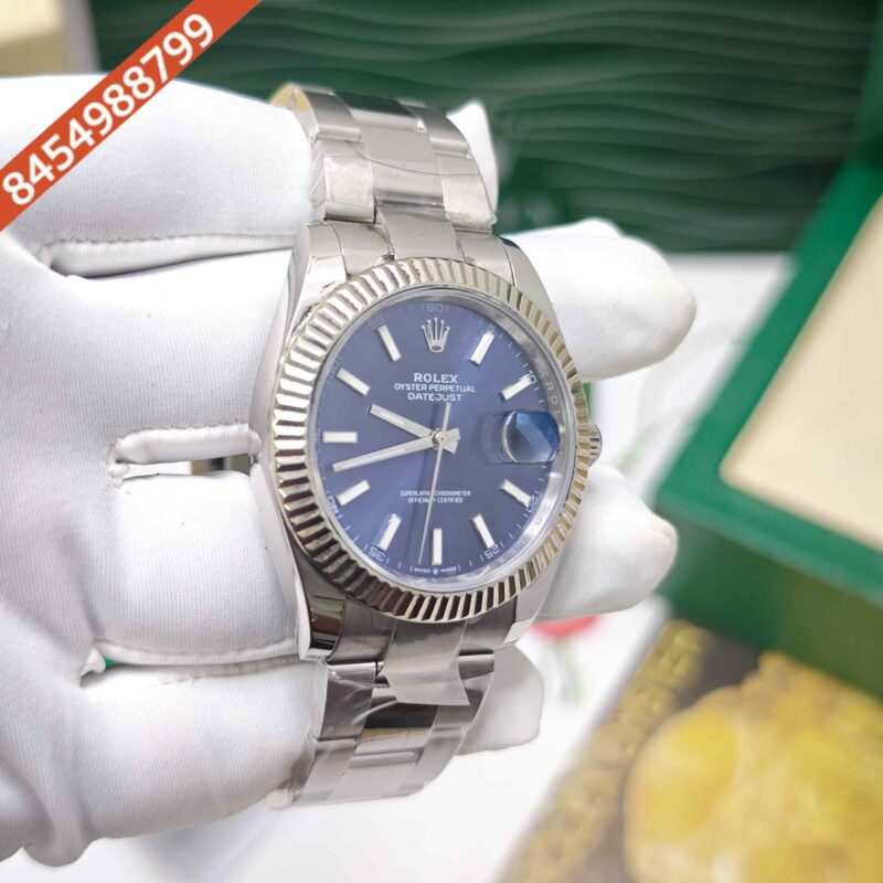 Rolex Datejust 126334 Blue Dial Fluted Bezel Steel Strap Swiss ETA Automatic Watch - Image 3
