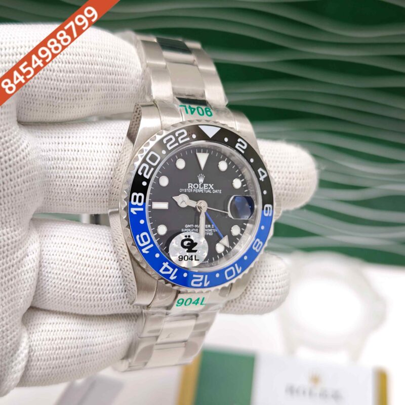 Rolex GMT-Master II "Batman" Edition Steel Black Dial Semi ETA Swiss Automatic Watch - Image 3