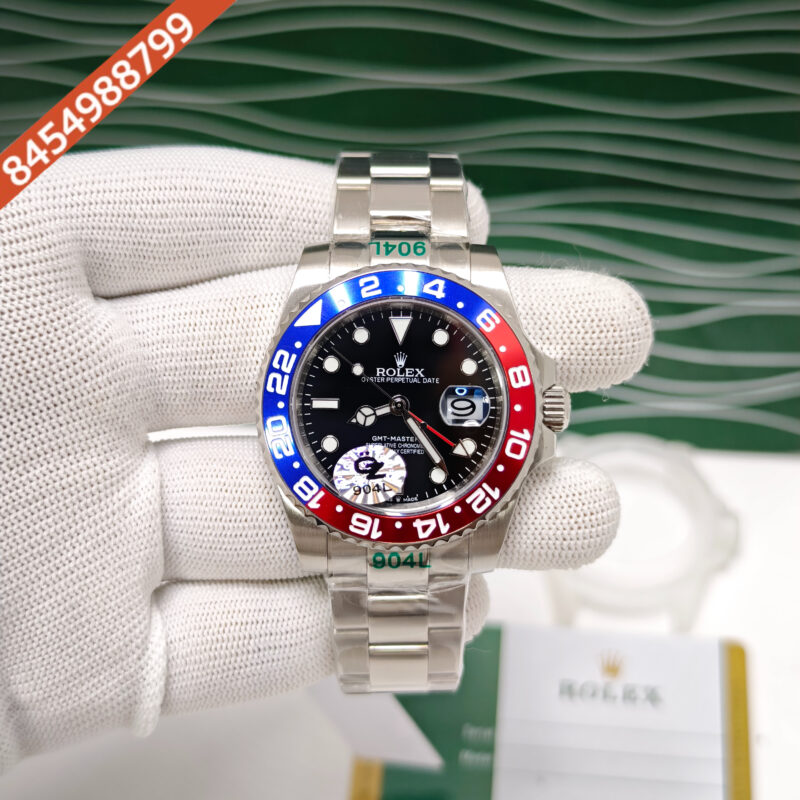 Rolex GMT Master II Pepsi Edition Steel Black Dial Semi ETA Swiss Automatic Watch