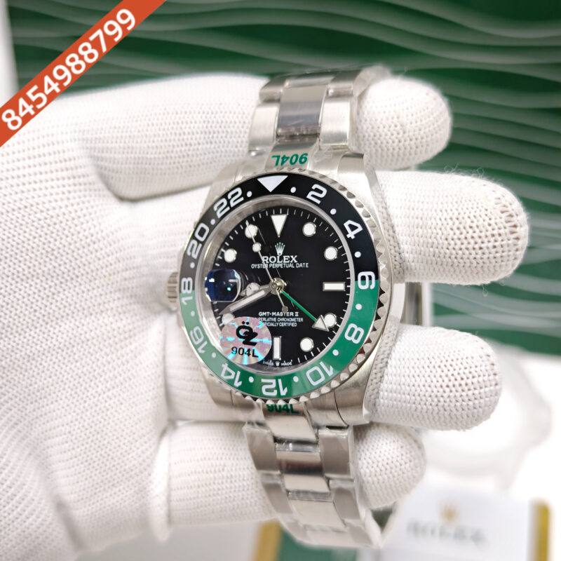 Rolex GMT-Master II “Sprite” Jubilee Bracelet Steel Black Dial Semi ETA Swiss Automatic Watch - Image 2