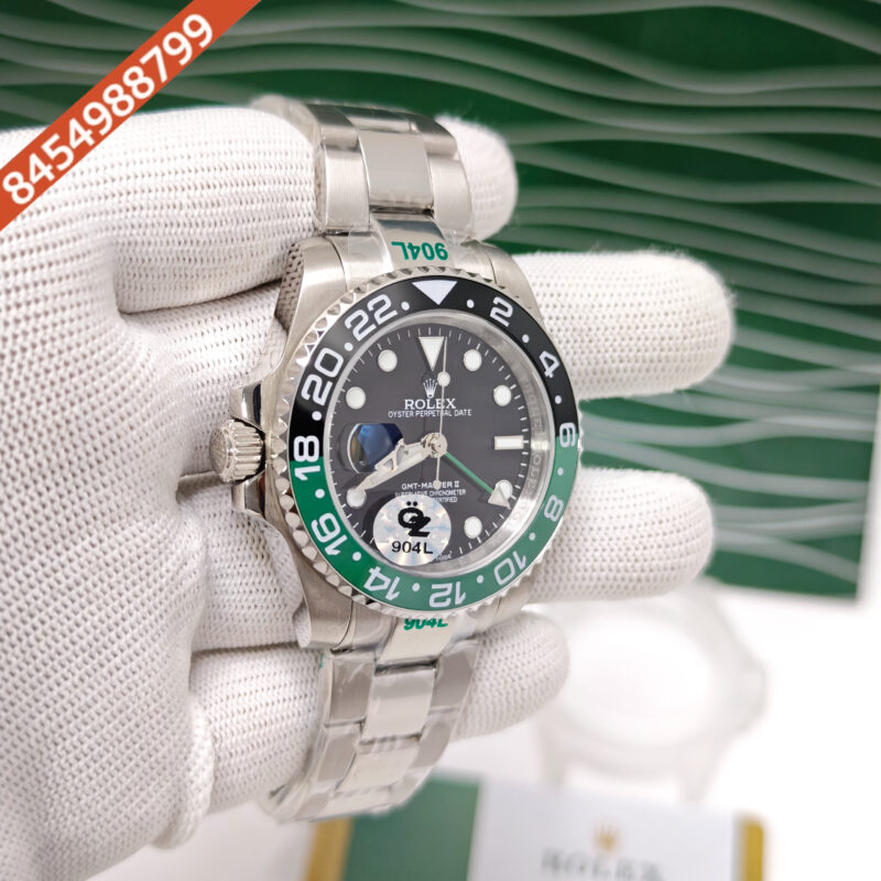 Rolex GMT-Master II “Sprite” Jubilee Bracelet Steel Black Dial Semi ETA Swiss Automatic Watch - Image 3