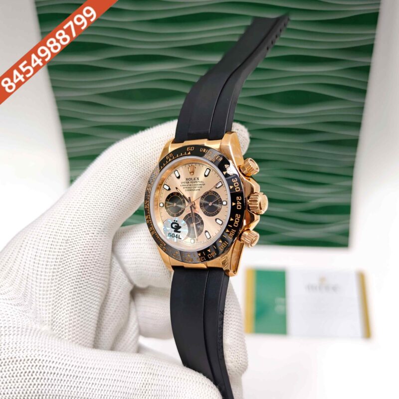 Rolex Oyster Perpetual Cosmograph Daytona Rose Gold Dail Swiss Semi ETA Automatic Watch - Image 2