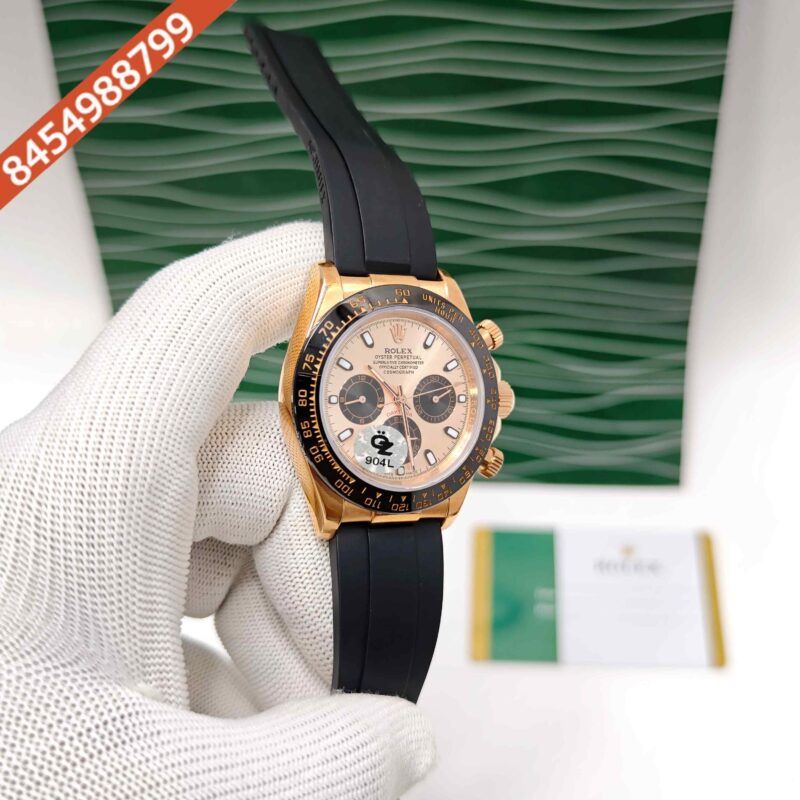 Rolex Oyster Perpetual Cosmograph Daytona Rose Gold Dail Swiss Semi ETA Automatic Watch - Image 3