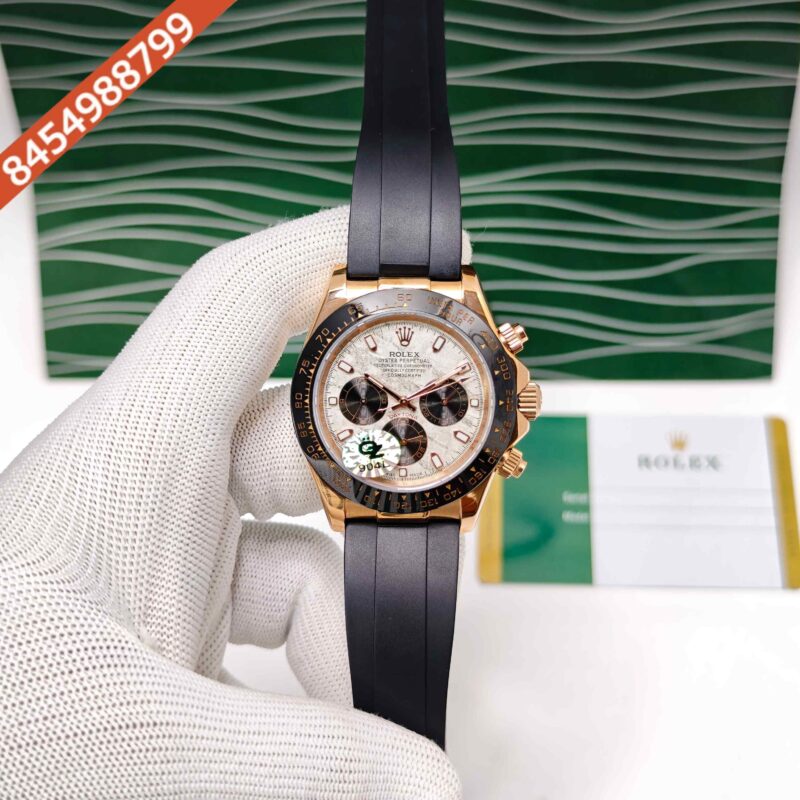 Rolex Oyster Perpetual Cosmograph Daytona Rose Gold White Dial Swiss Semi ETA Automatic Watch